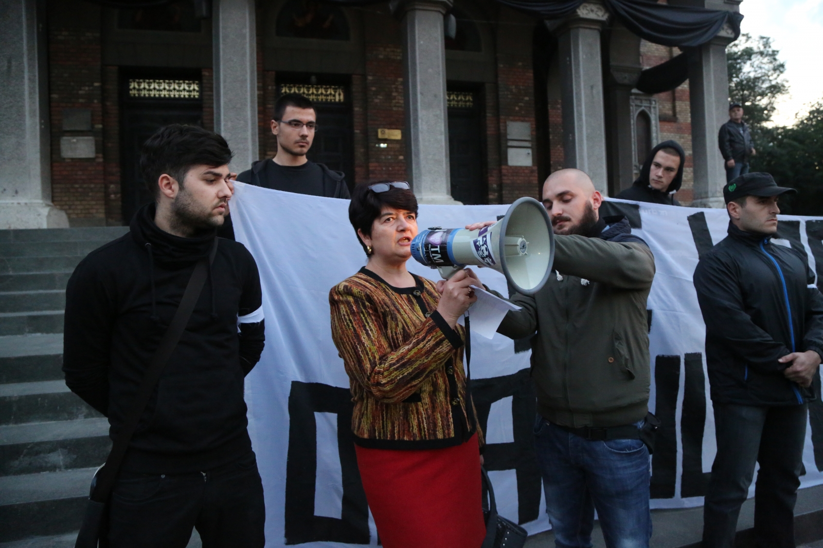 Noua Dreapta Protest cu torțe la Timisoara